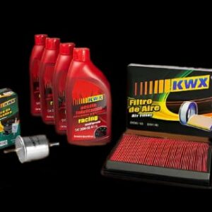 Kit de Afinación Nissan Tsuru 4L 1.6 1995 al 2008 con Aceite, Bujías NGK Estándar y Filtros KWX.